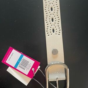 Vince Camuto bone color belt sz lg NWT